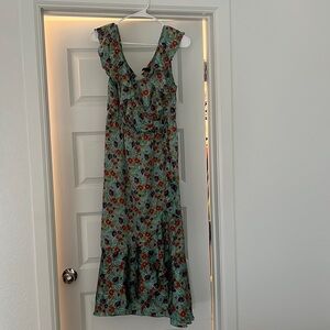 Satin floral dress